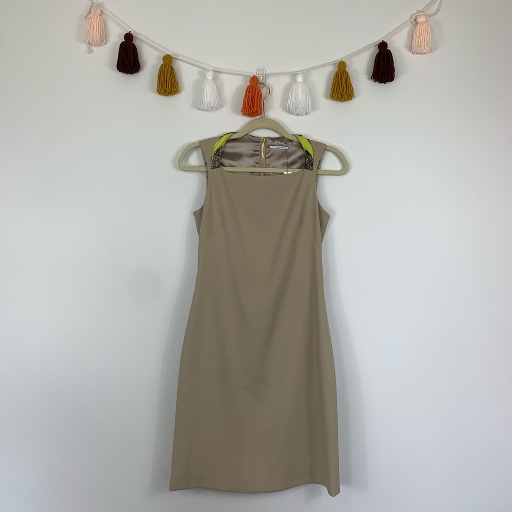 Tahari Tan Sylvia Sheath Dress 2